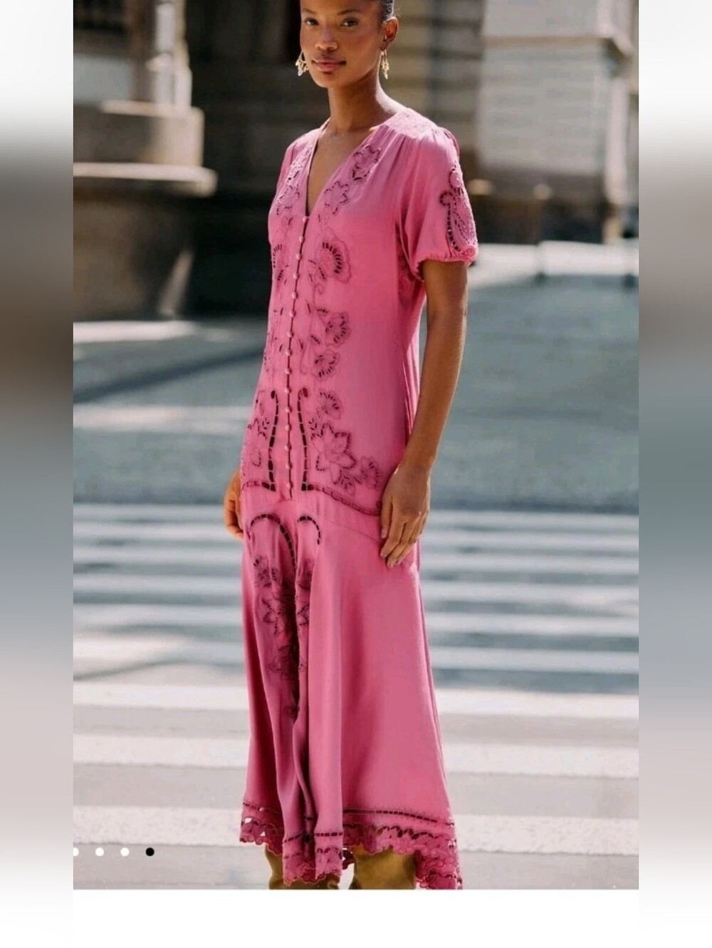 Farm Rio Pink Richelieu Maxidress - Picture 2 of 7
